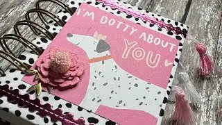 I&rsquo;m dotty about you - handmade notebook tutorial part 2 - Instagram is @lethamhillcards