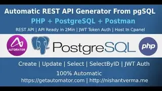 PostgreSQL to REST API Generator - PHP + Postman