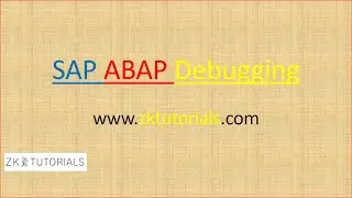 06 SAP ABAP Debugging Debug a pop up screen in ABAP
