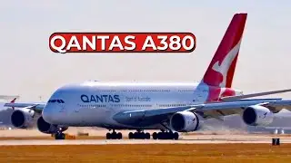 Qantas A380 at DFW ✈️ Massive Superjumbo Action | Plane Spotting