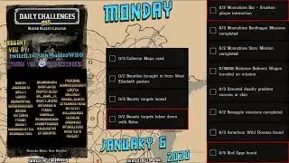 Daily Challenges Madam Nazar Mutton Spoonbill Indian Tobacco Locations RDR2 Red Dead Online (1/6/20)
