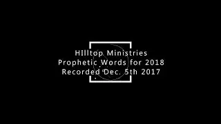 Prophetic Words for 2018