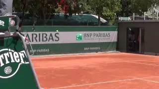 【FrenchOpen2014】After Novak's Practise, Boris Becker VS Marian Vajda