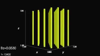 Lattice of Abrikosov vortices in ramping up magnetic field