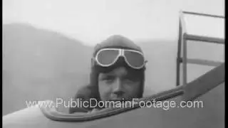 Charles Lindbergh and wife Anne Morrow fly in new plane 1930