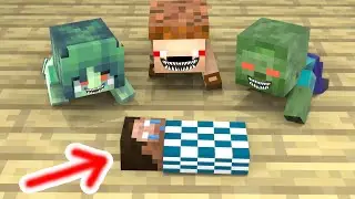 Baby Herobrine is Not Infected By Zombies - Minecraft Animation