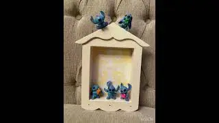 Disney Stitch Dollar tree DIY shadow box. #disney #dollartree #diy