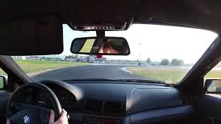 BMW e46 325ti onboard sideways at Raceland Kr&scaron;ko