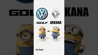 Volkswagen Golf vs Renault Arkana minion style funny #tiktok #automobile #sportscar #car #vs #status