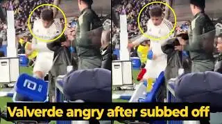 Fede Valverde's rage and kicking the small drinks fridge after being subbed out vs Sociedad