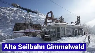 Mit der alten Seilbahn von Gimmelwald hinunter nach Stechelberg - old cablecar M&uuml;rren