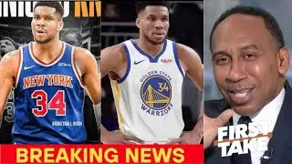 Stephen A. GOES OFF: Knicks or Warriors Favored to Land Giannis? | First Take Reaction