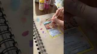 painting a Pok&eacute;mon card - Eevee #shorts