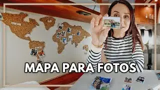 DECORAÇÃO DO MOTORHOME DIY COM MAPA PARA FOTOS | Travel and Share