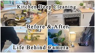 Life Behind Camera |Kitchen Cleaning & Organising |Life Of Pakistani Mom In UK|Slow Living In UK
