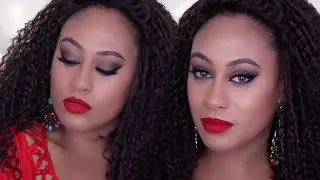 Valentine's Day Glam: Soft Smokey Eye Bold Red Lip | Kyma Monai