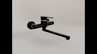 Luxury Wall Mounted Kitchen Tap 3D Model