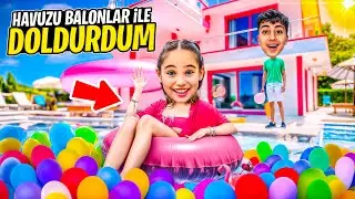 WE FILLED THE POOL WITH BALLOONS!! A GIANT SURPRISE FOR ELIF CINEMA!!