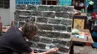 Small Rock-brick Mache Wall
