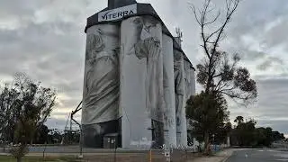 Coonalpyn silo art, near the mosaic mural, on the way to Tailem Bend and Adelaide, South Australia