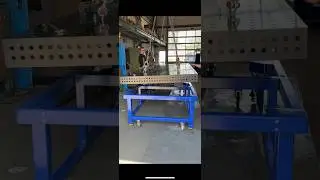 Height-adjustable base frame for welding tables! H&ouml;henverstellbares Untergestell f&uuml;r Schwei&szlig;platten!