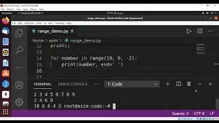 Built In Function range in Python