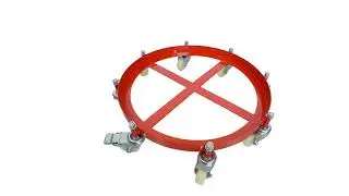 55 Gallon Metal Drum Dolly with Swivel Caster Wheel Portable Warehouse Drum Caddy