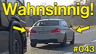 BMW n&ouml;tigt LKW-Fahrer, gef&auml;hrliches Ausbremsen und verr&uuml;cktes &Uuml;berholen | Dashcam Deutschland #043