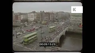 Central Dublin, O'Connell Monument, 1990s Ireland, HD