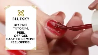 BLUESKY Nail Design Tutorial - Peel Off Gel Easy to Remove