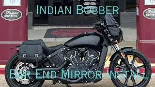 Indian Bobber Bar End Mirror Install