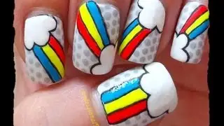 Pop Art Rainbow Clouds