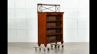 French 19thC Empire Revival Mahogany Bookcase