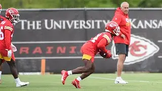 Kansas City Chiefs draft pick Cornell Powell takes part in rookie mini camp
