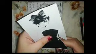 جورنال ابداعي|أبيض وأسود|Creative Journal with me|Black and white Spread|Calm Music
