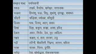 Part 3-  Latest Synonyms words in Sanskrit to learn - YouTube #online