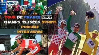 Tour de France 2001 - stage 20(Champ Elysess) - Final sprint, Podiums & Interviews, incl. Armstrong