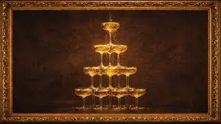1 Hour | Frame Art  |TV Screen| 4K | still world #champagnetower