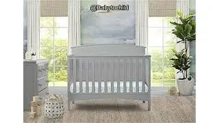 Delta Children Archer Solid Panel 4-in-1 Convertible Baby Crib - Grey review