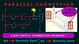 2 way switch connection diagram | parallel connection | Easy PLC