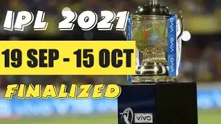 IPL 2021 date announced : Matches will be played from 19 SEP to 15 OCT in UAE | #IPL #IPl2021