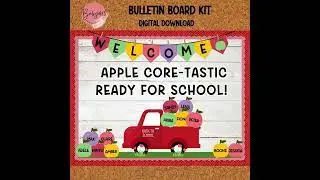 Apple Bulletin Board Kit: Back to School Decor