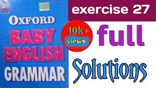 exercise 27 || Oxford baby English grammar || Arvind classes || #grammar #arvindclasses