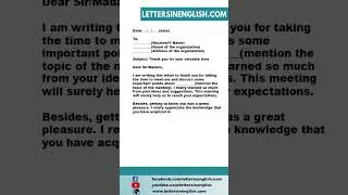 Thank You Letter After Meeting a Prospective Client