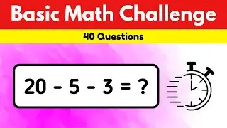 Fun Math Challenge - Can You Beat The Clock? #quiztime #mathgame