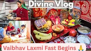 Divine Vlog | Vaibhav Laxmi Fast Kaise Kare | Routine Vlog | How to Manage Household With Job & Kids