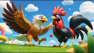 Eagle & Rooster Fun Together | Kids Learning Cartoon | Rhyme Land