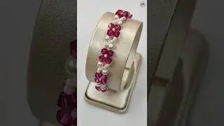 DIY Bicone Crystal Beads Bracelet #diybeads #shorts