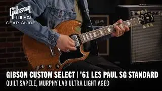 NEW Gibson Custom Select 1961 Les Paul SG Standard, Quilt Sapele Murphy Lab Ultra Light Aged