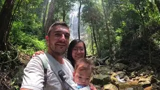 Family time at Temurun waterfall